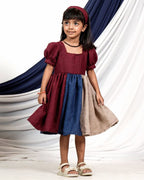Electric Maroon Kids Dress