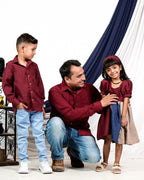 Electric Maroon Family Set