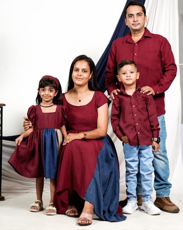 Electric Maroon Family Set