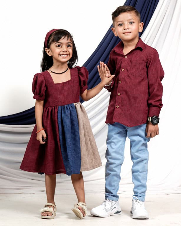 Electric Maroon Father Kid Twining