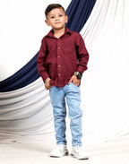 Electric Maroon Kids Shirt