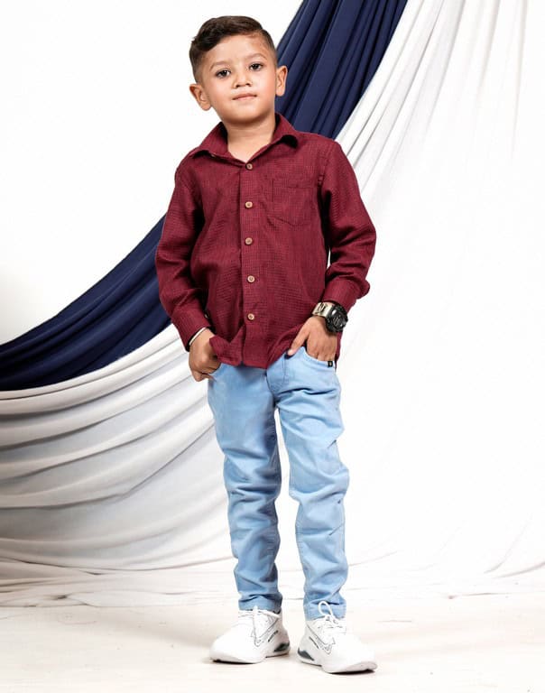Electric Maroon Kids Shirt