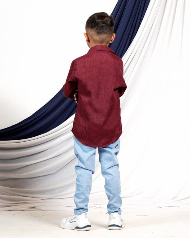 Electric Maroon Kids Shirt