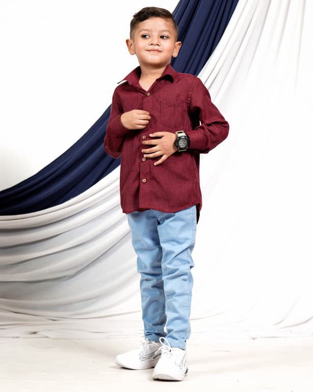 Electric Maroon Kids Shirt