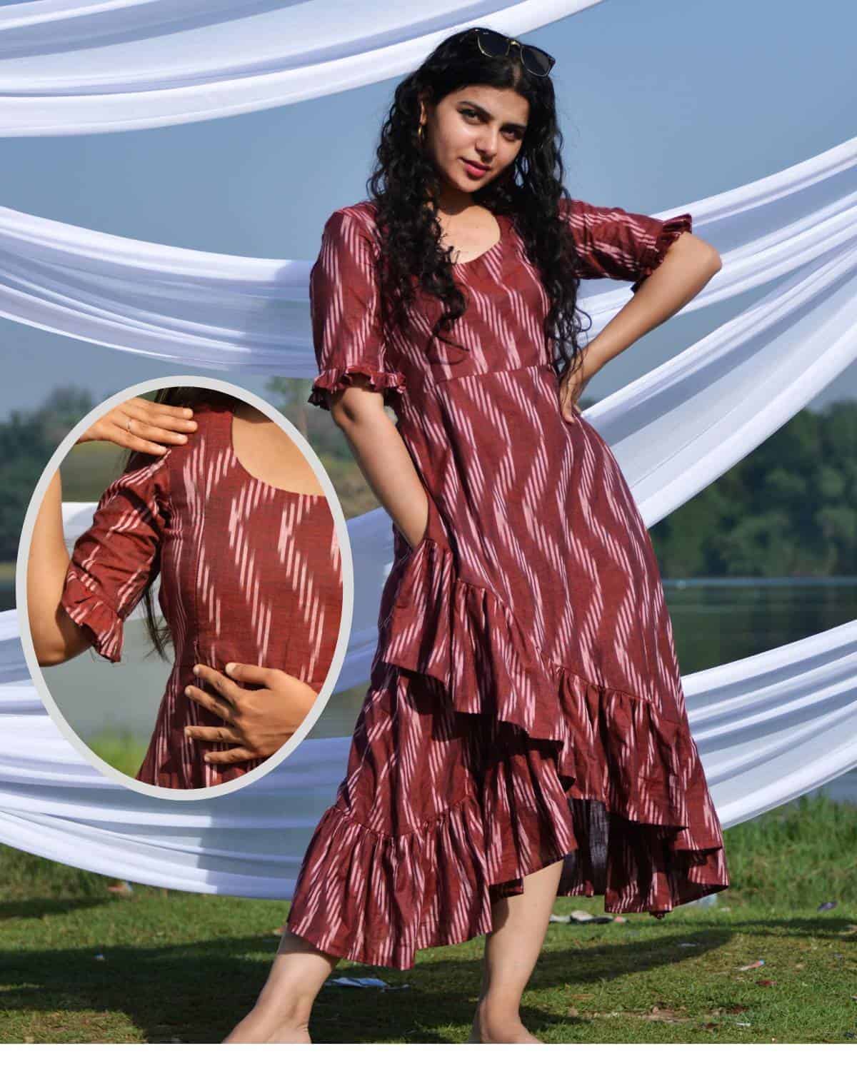 Redwood Senorita Ikat Nursing Dress Main image