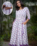 MoonStone White Maternity Dress