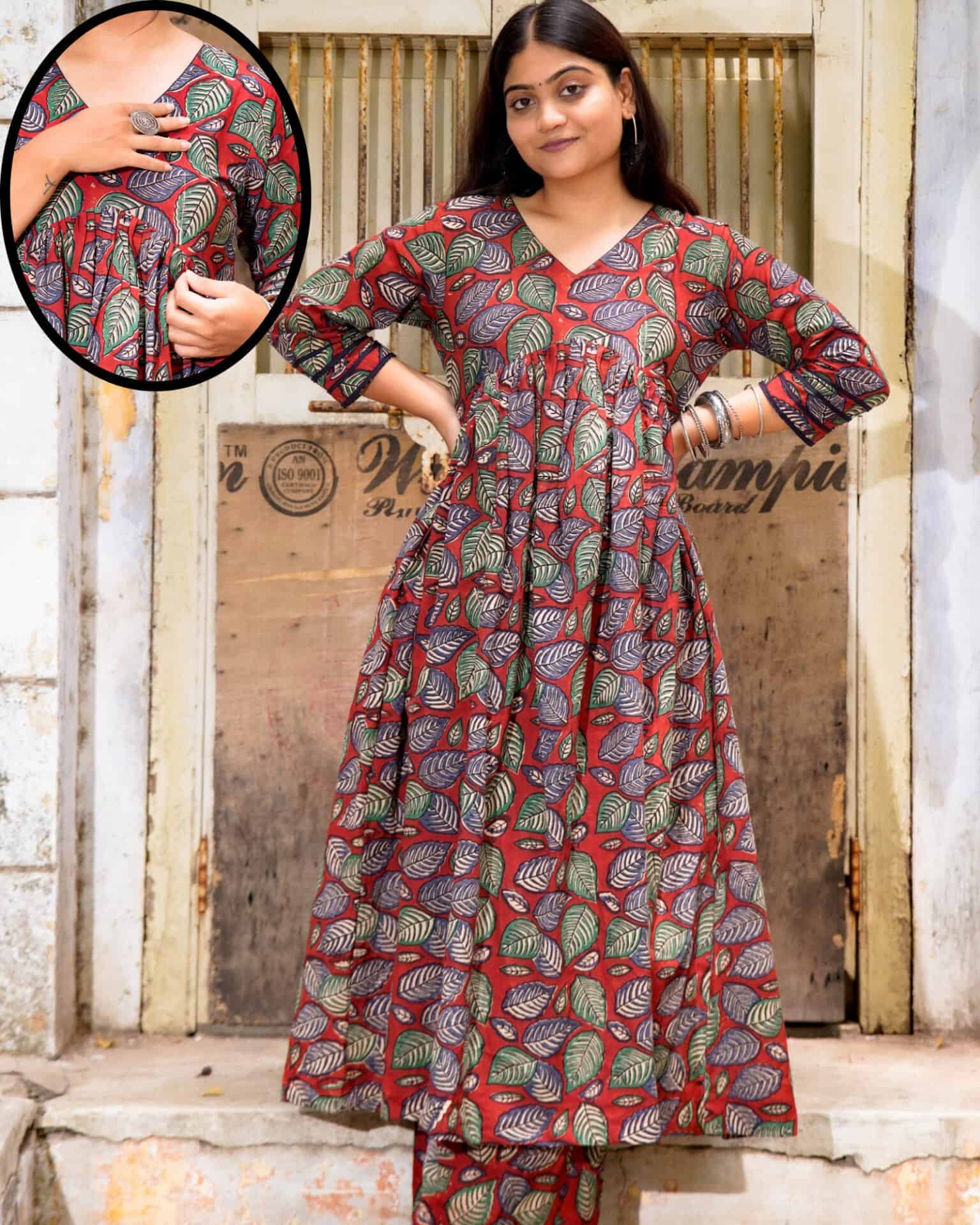 Berry Maroon Maternity Dress Set