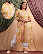 Pearl Floral Straight Maternity Kurti
