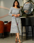 Blue Shoal Maternity Dress
