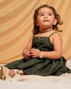 Green Checkered Kids Dress