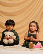 Green Checkered Strappy Family Set