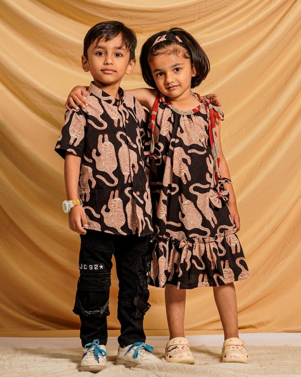 Black Kitty Kids Dress