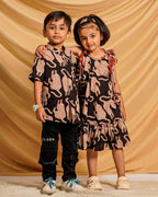 Black Kitty Kids Dress