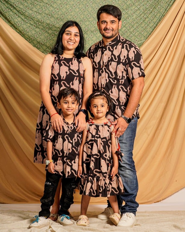 Black Kitty Halter Shift Family Set