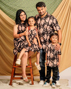 Black Kitty Halter Shift Family Set