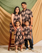 Black Kitty Halter Shift Family Set