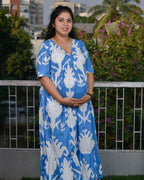 Blue Lisa Maternity Dress