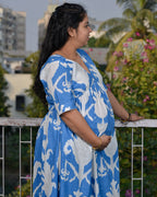 Blue Lisa Maternity Dress