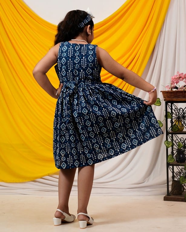 Indigo Warli Kids Dress