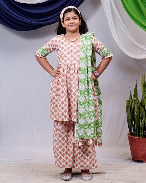 Swan White Kids Sharara