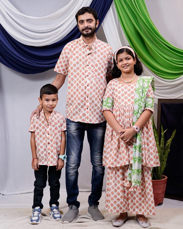 Swan White Sharara Set Father Kid Twining