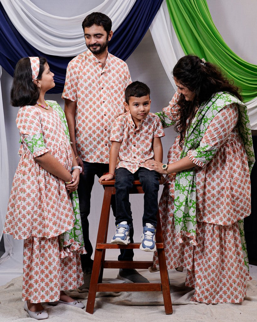 Swan White Sharara Family Set
