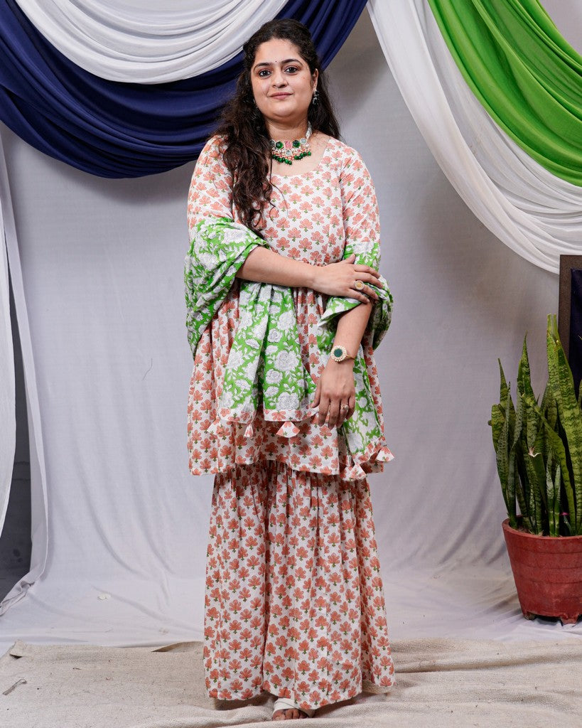 Swan White Sharara Family Set