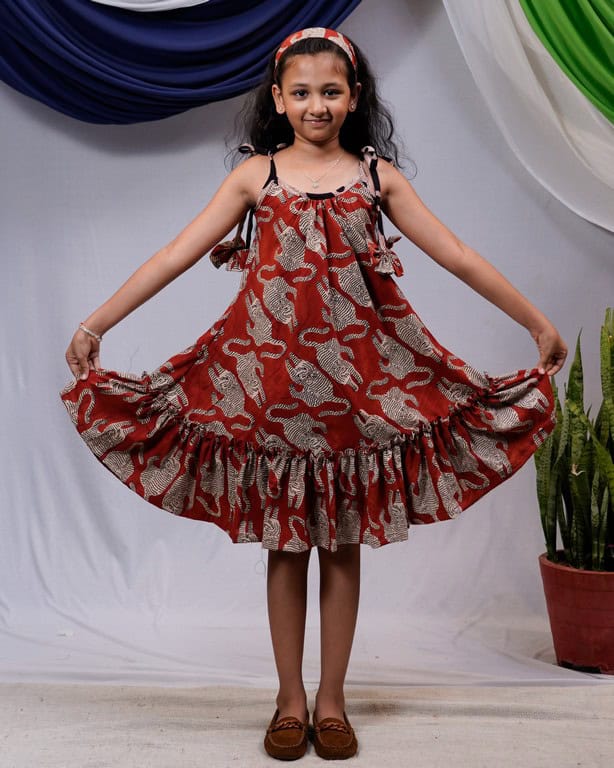 Red Kitty Kids Dress Secondary image