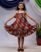 Red Kitty Kids Dress