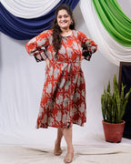 Red Kitty Shoal Maternity Dress