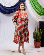 Red Kitty Shoal Maternity Dress