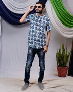 Indigo Floral Dress Family Set