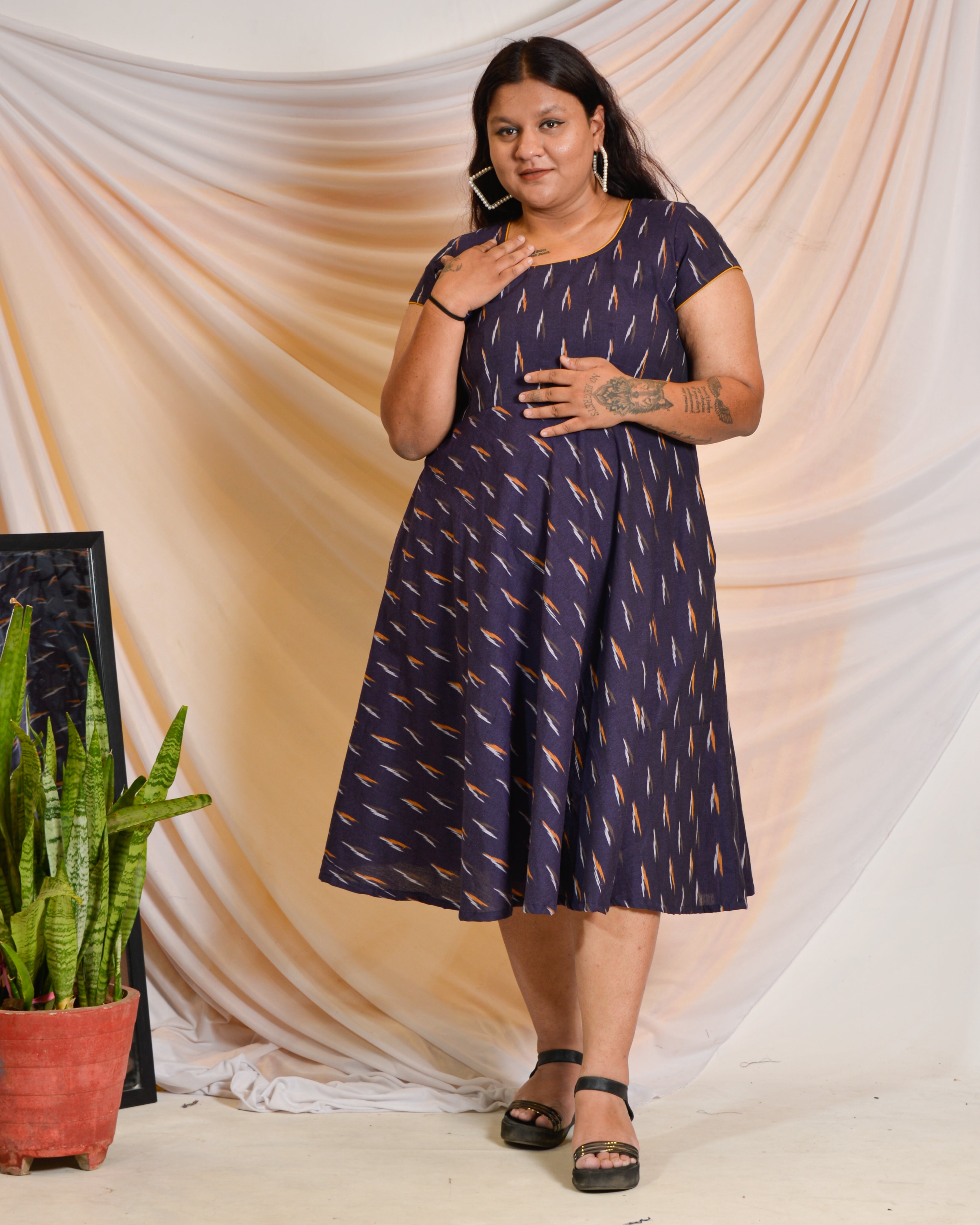 Purple Berry Maternity Dress