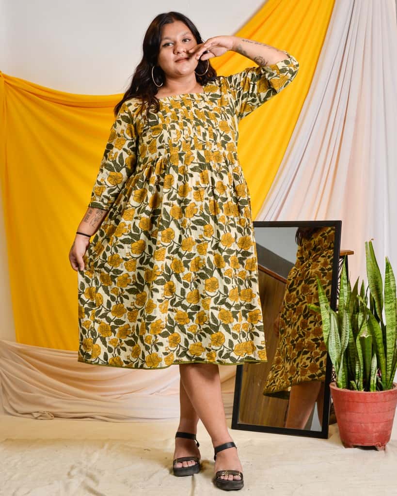 Yellow Cannas Plus Size Outfits
