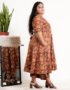 Brick Rose Plus Size Kurta Set
