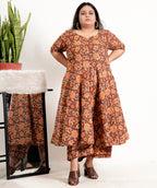 Brick Rose Plus Size Kurta Set