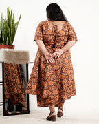 Brick Rose Plus Size Kurta Set