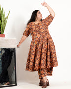 Brick Rose Plus Size Kurta Set