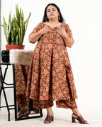 Brick Rose Plus Size Kurta Set