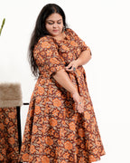 Brick Rose Plus Size Kurta Set