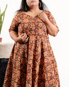 Brick Rose Plus Size Kurta Set