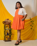 Orange obsession Plus Size dress with jacket
