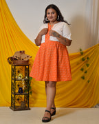 Orange obsession Plus Size dress with jacket