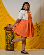Orange obsession Plus Size dress with jacket