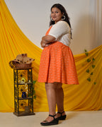 Orange obsession Plus Size dress with jacket
