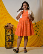 Orange obsession Plus Size dress with jacket