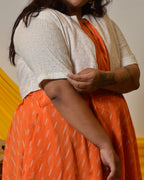 Orange obsession Plus Size dress with jacket