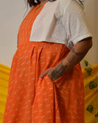 Orange obsession Plus Size dress with jacket