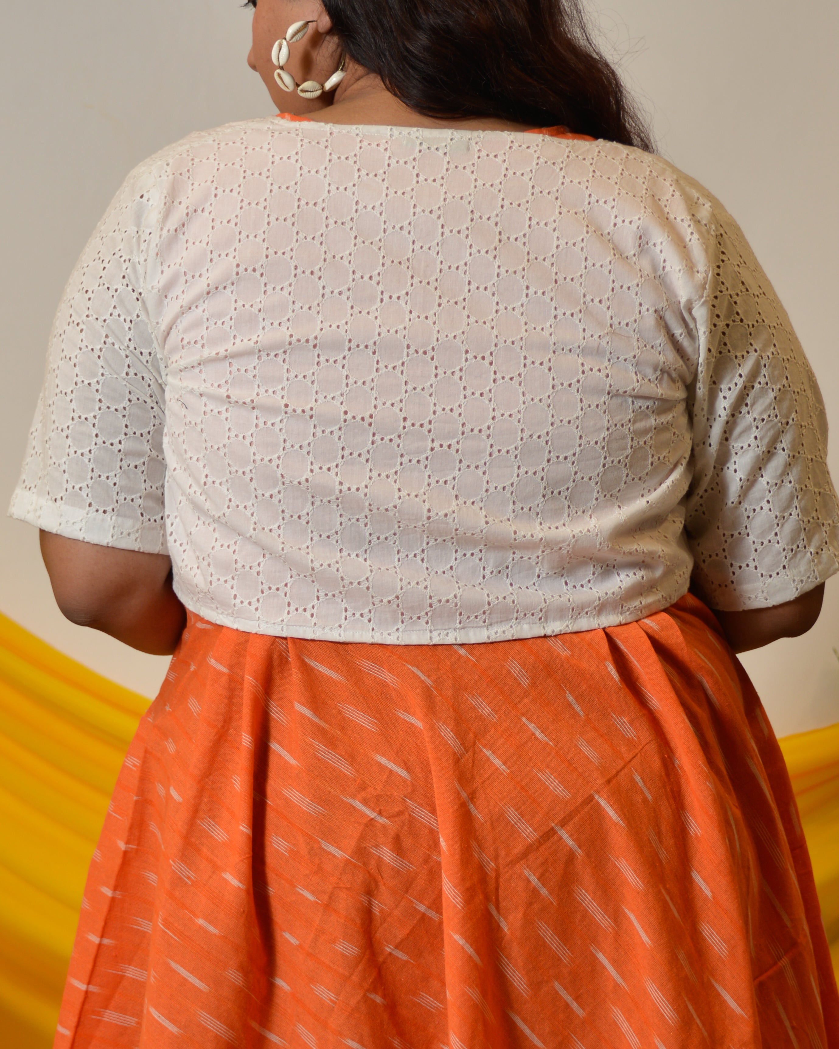 Orange obsession Plus Size dress with jacket