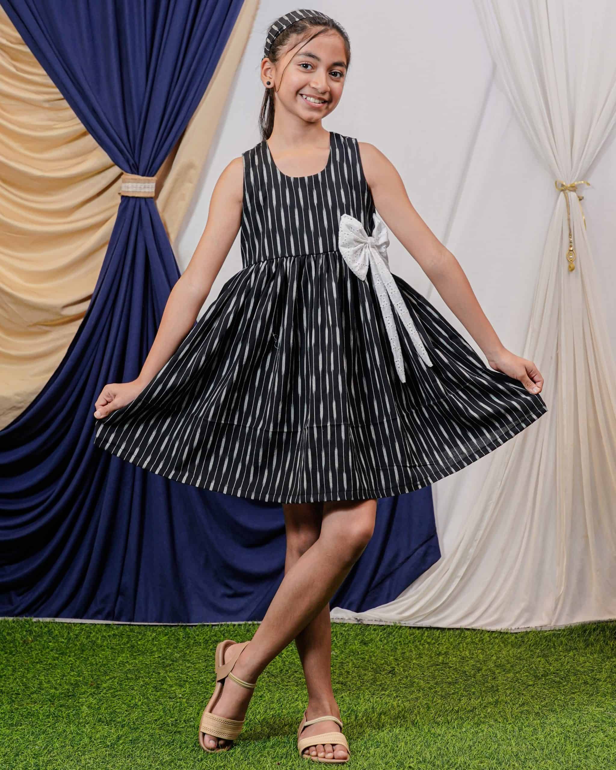 Black Punch Kids Dress